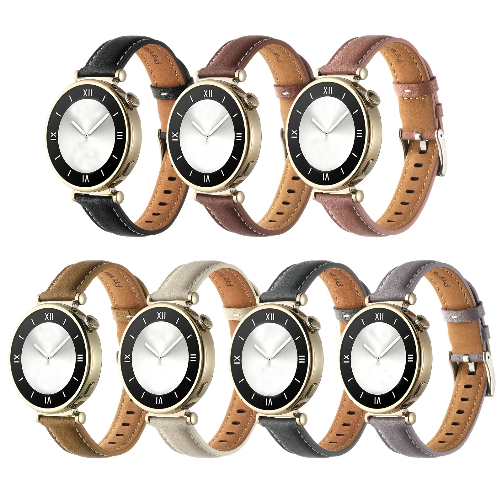 18mm Genuine Leather Strap For HUAWEI WATCH GT4 GT 4 41mm Garmin Venu 3S/ 2S Forerunner 265S 255S Band Wristband Bracelet