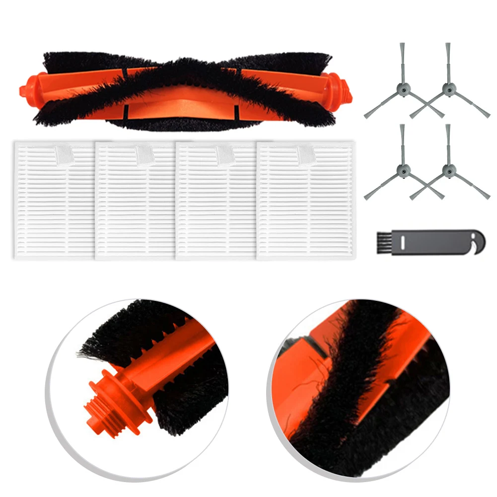 4 فرش جانبية و4 مرشحات HEPA لإزالة الغبار بشكل فعال في المنازل مع الحيوانات الأليفة والأطفال للمكنسة الكهربائية الروبوتية BPMIO B20 #3