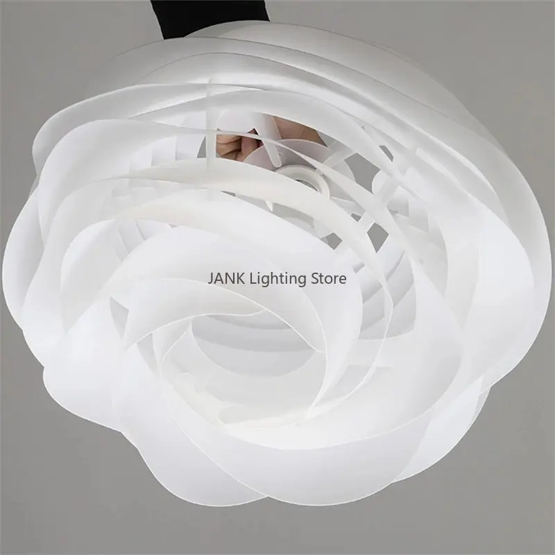 Danish designer White Rose pendant lamp for Kitchen Island bedroom romantic restaurant acrylic Petal chandelier Decor lighting