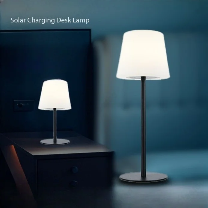 Creative New LED Solar Rechargeable Desk Lamp Camping Portable Long-life Remote Control RGB Atmosphere Lamp
