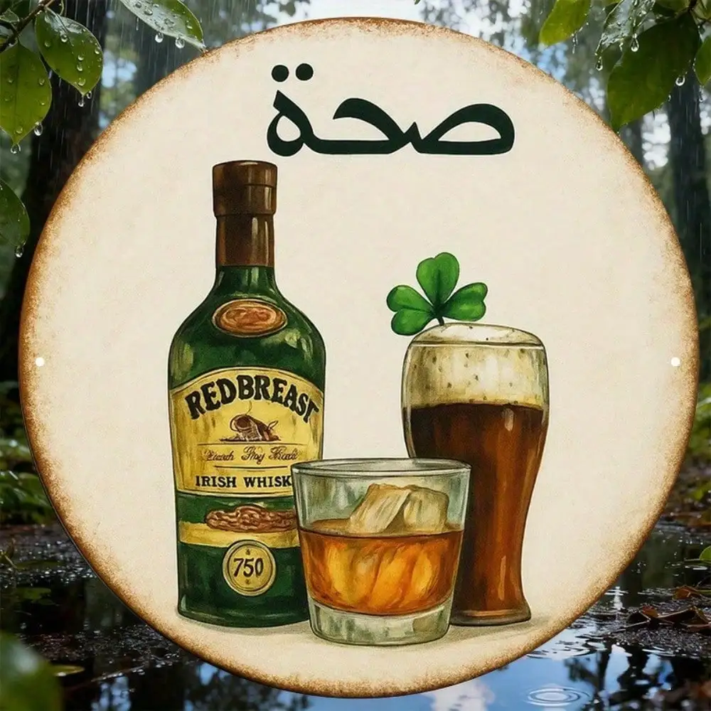 Vintage Irish Pub Wandtafel Rustikales Blechschild 8x12 Zoll Retro Whiskey Bar Deko Metall Wandkunst