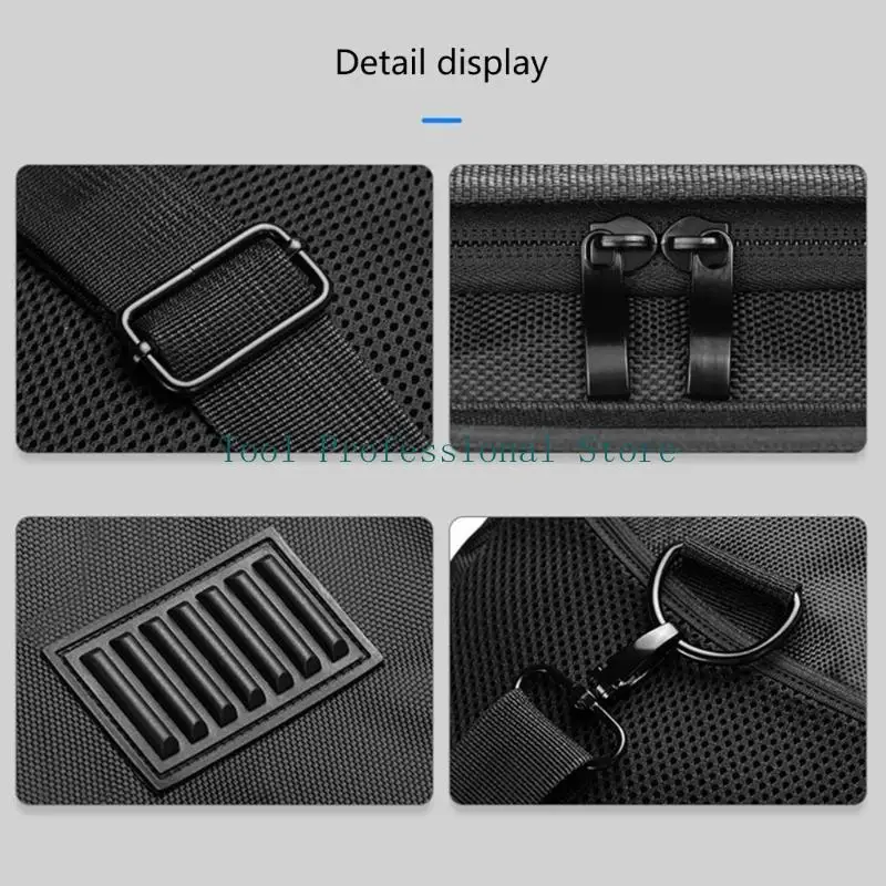 57QF Fiber Optical Toolkit Tool Bag, Wide Mouth Tool Tote Bag Double Pull Zipper for Efficient Fiber Connection and Repair