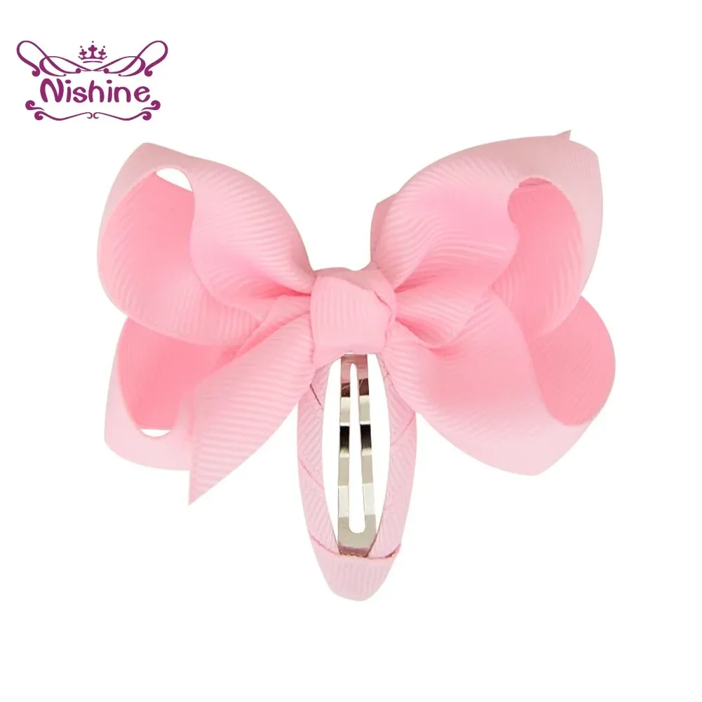 10PCS Children Soft Ribbon Bowknot Hairpins Baby Girls Bow BB Clip Princess Hair Accessories Headwear Kids Birthday Gift