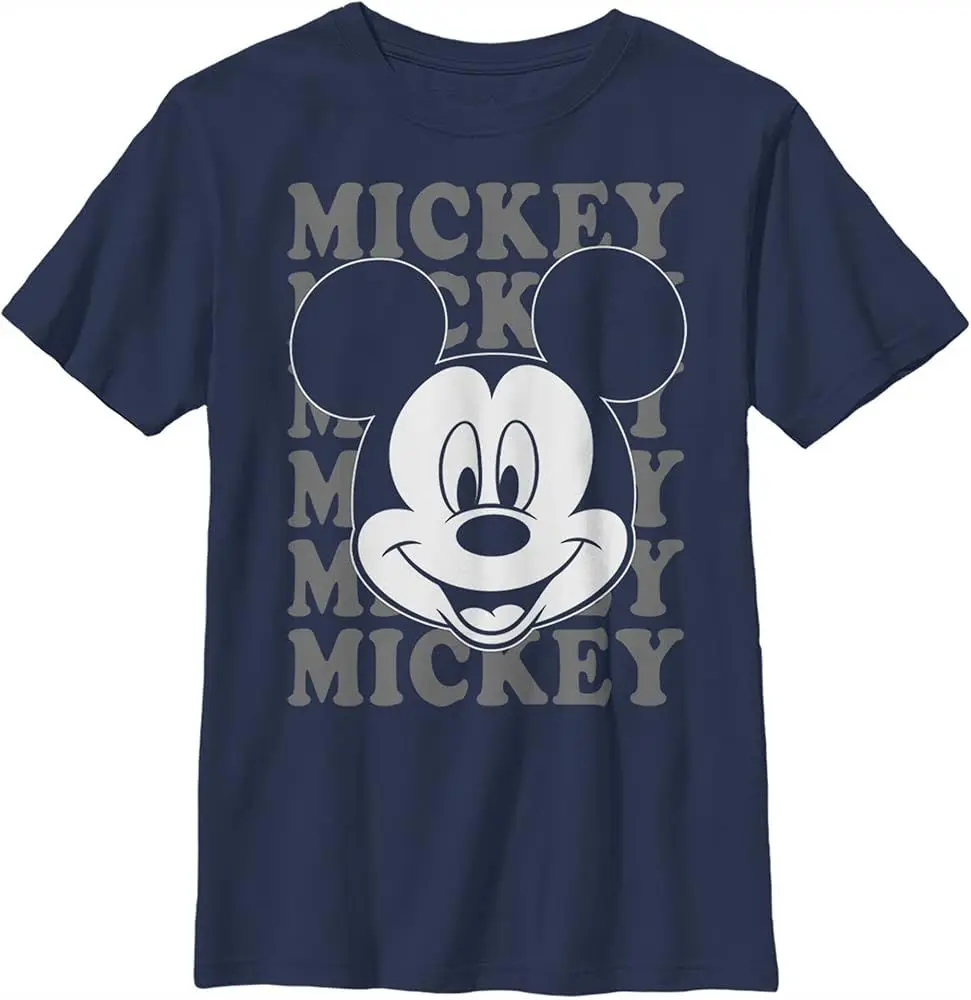 Het nieuwe Disney Mickey Cartoon Printing uit 2025 Gemakkelijk en comfortabel vrijetijdskatoenen T-shirt voor heren en dames met geld