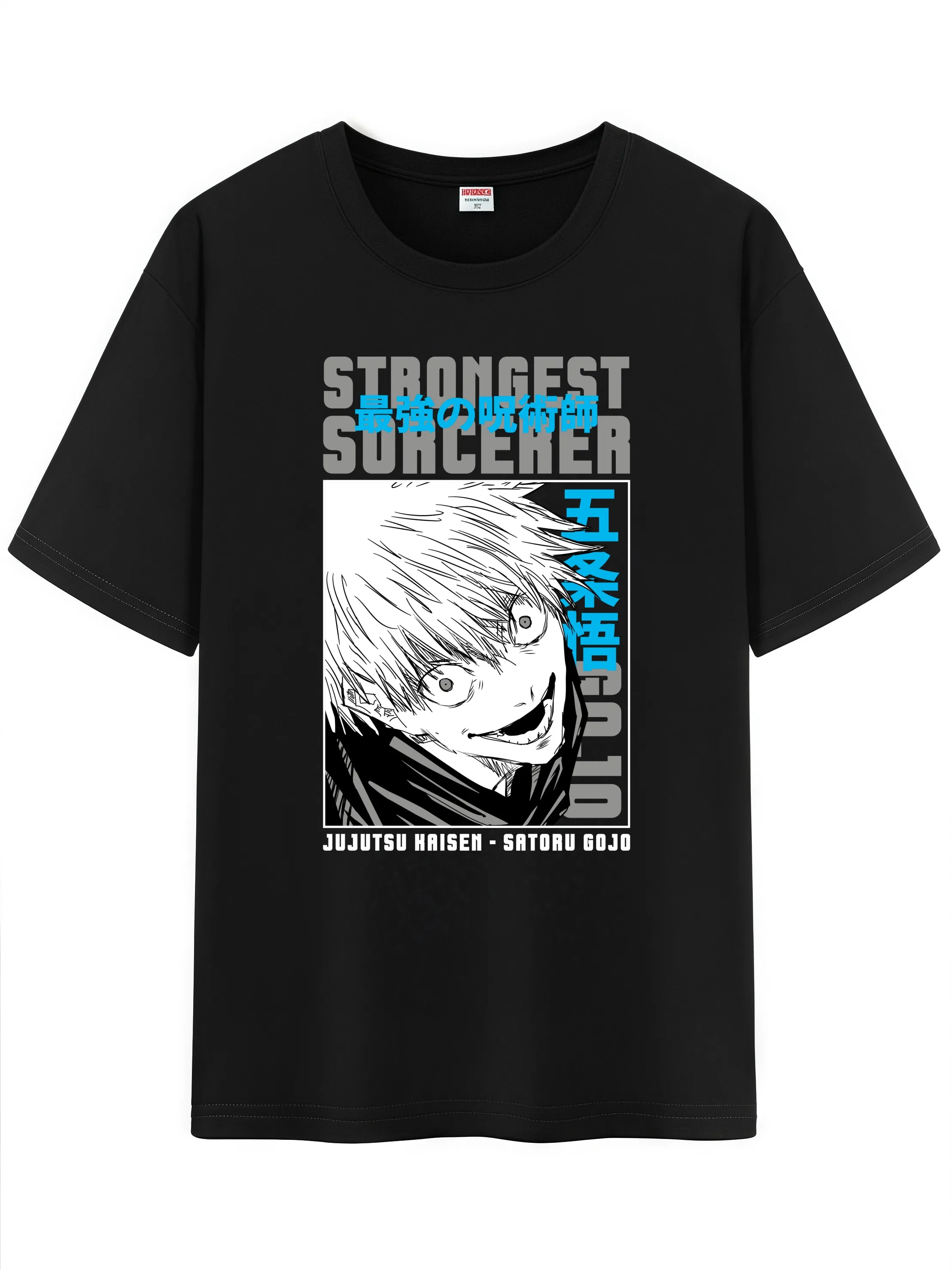 

Unisex Anime Character Pattern Cotton T-Shirt,JJK Jujutsu Kaisen Character Impression Short Sleeve Tee Shirt