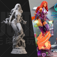 1/24 1/18 Scale DC Starfire Koriand'r Superpower Alien Princess Orange Skin DIY Self-assembled GK 3D Resin Un-panited Girl Dolls