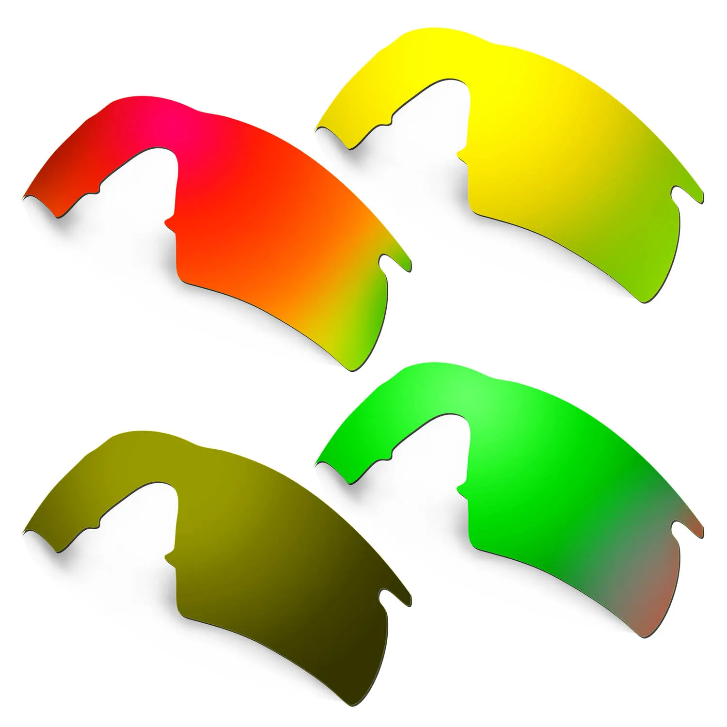 

HKUCO Red/Gold/Green/Bronze 4 Pairs Polarized Replacement Lenses For M Frame Hybrid Sunglasses Increase Clarity