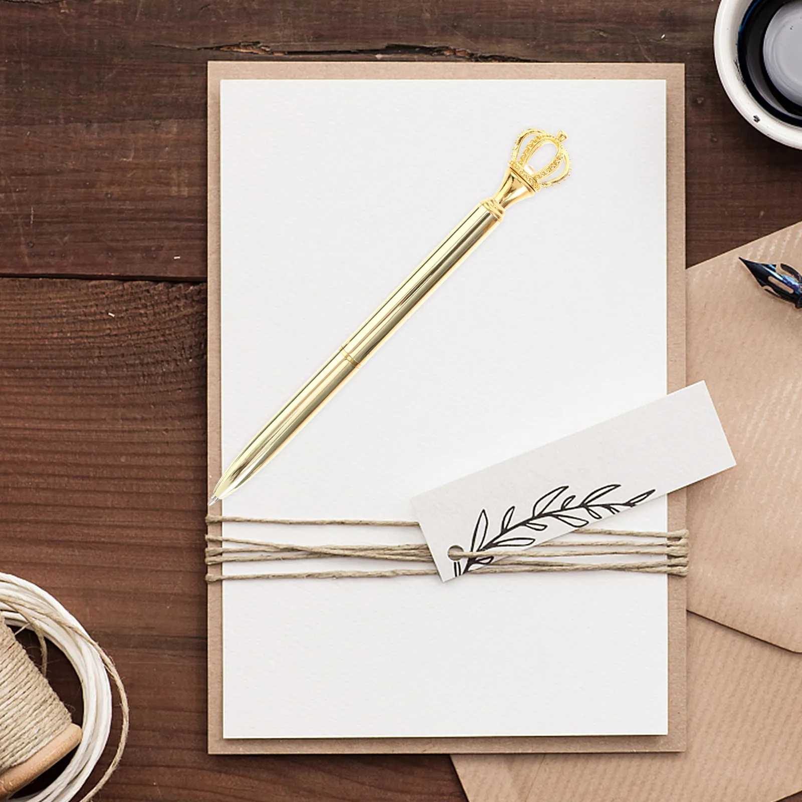 4Pcs Crown Head Metal Gel Pen Creative Beautiful Design Black Electroplated Gold Silver Gel Pen Stationery Gift for