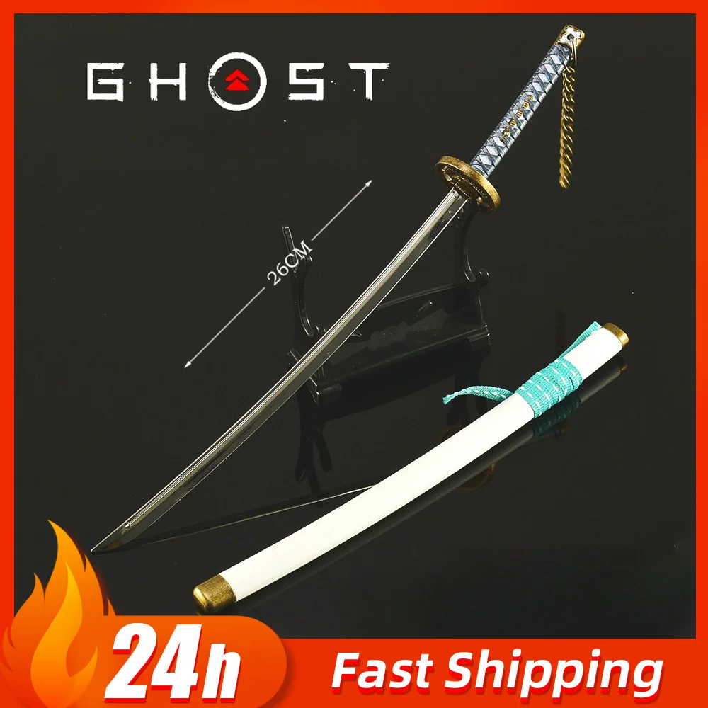 Jouet d'espoir immortel fantôme de Tsushima, 26cm, jeu d'épée de samouraï, gardien d'île périphérique, modèle katana, artisanat, ornement, cadeaux pour garçons