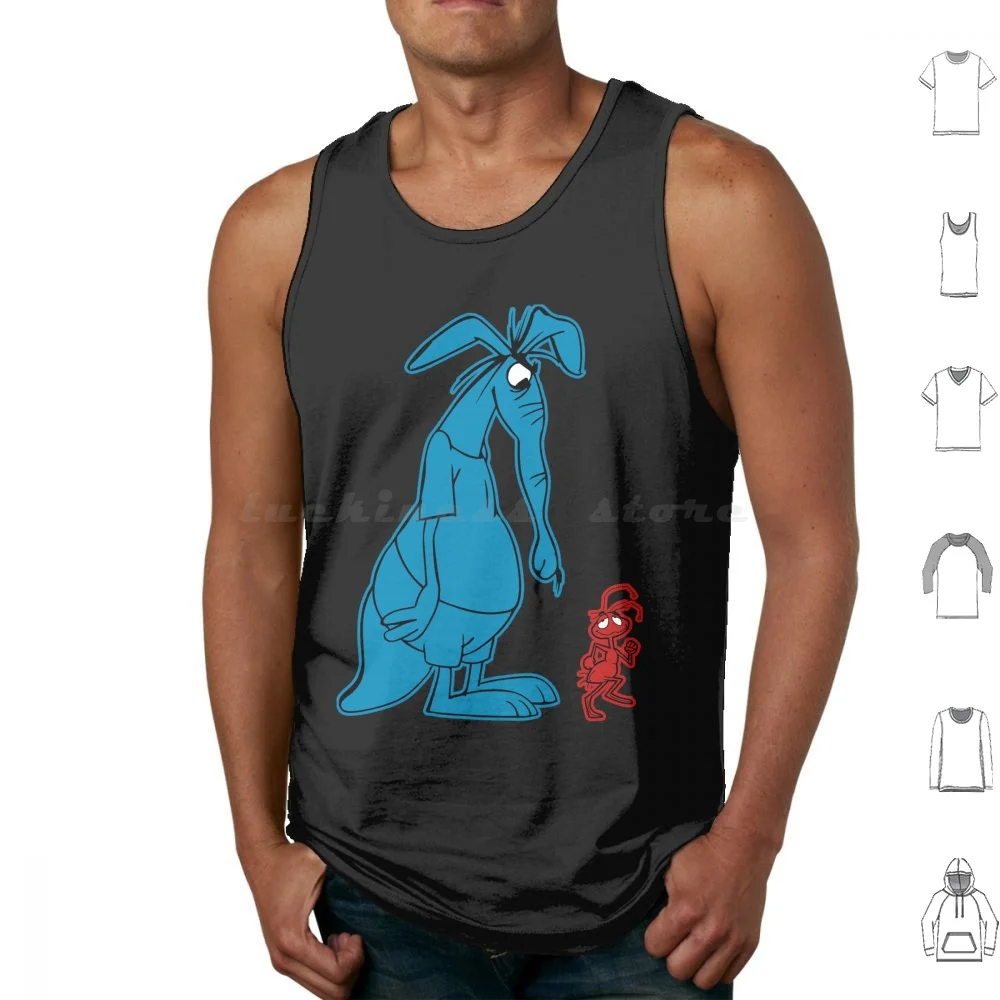 Ant And Aardvark Tank Tops Print Cotton 60s Sixties Ant And Aardvark Aardvark Cartoon Funny Geek Nerd Retro Vintage Book