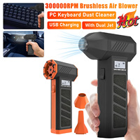300000 RPM 8000mAh Pocket Dust Blower Mini Turbo Jet Fan Rechargeable 58m/s Turbo Violent Fan Powerful Blower for Cleaning