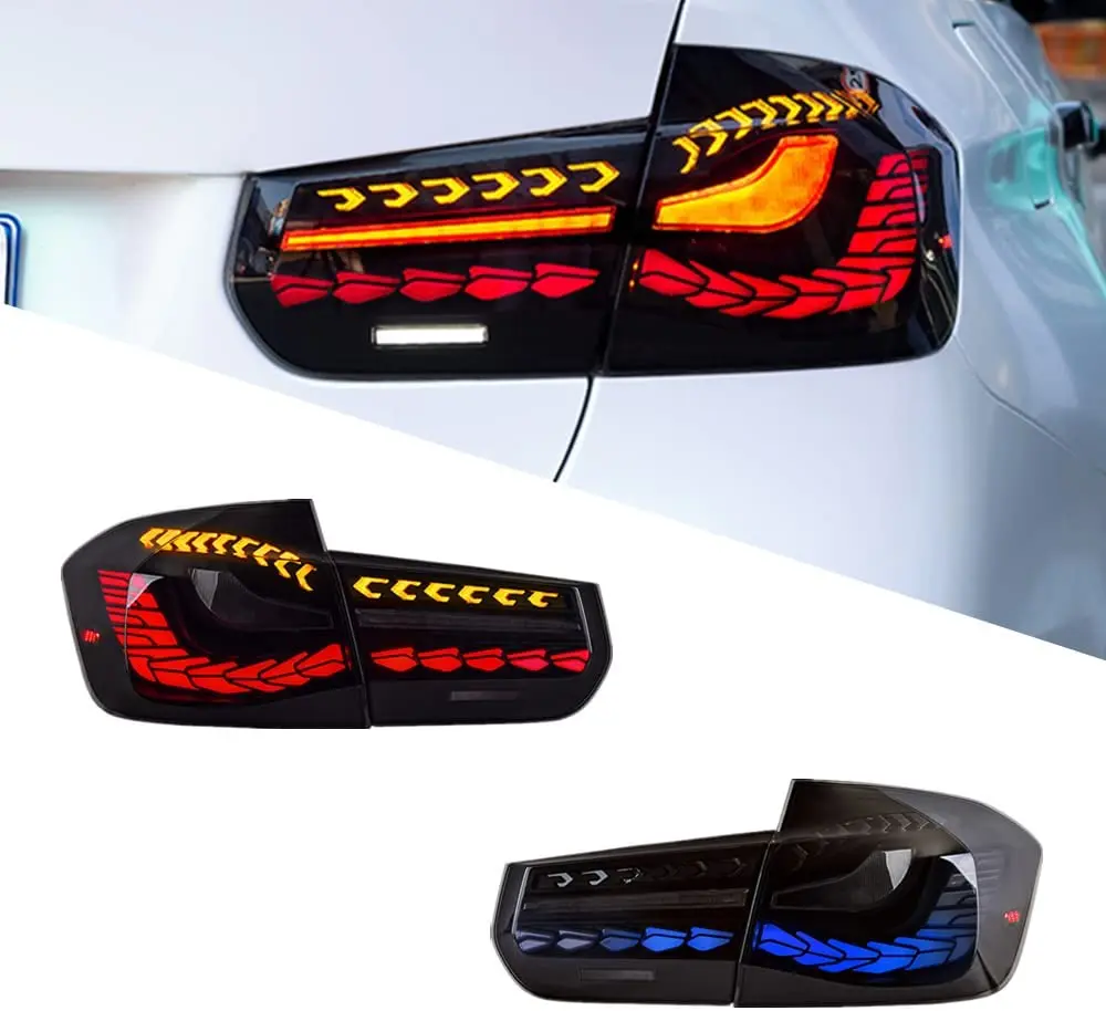 LED Taillights for BMW 3 series F30 F35 F80 2013-2018 GTS with Start Animation Blue Flash Version Taillight Assembly