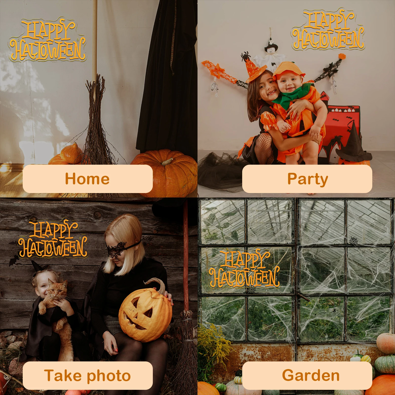 Happy Halloween Neon Sign Halloween Gift Neon Light Halloween House Party Restaurant Decor Light Spooky LED Signs for Wall Decor