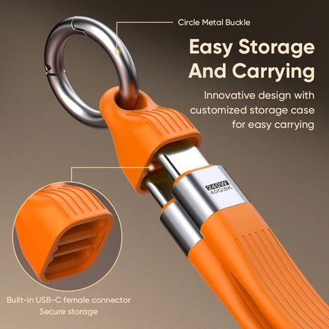 USB4.0 Type-C кабель 240W 8K@60Hz, 40 Гбит/с, Быстрая Зарядка — фото товара