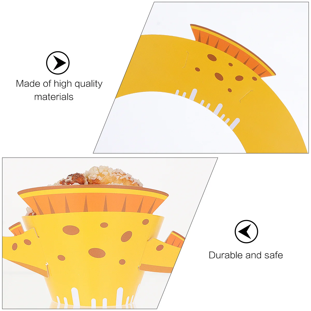 

48Pcs Dinosaur Cake Decoration Creative Cupcake Wrappers for Kids Birthday Party Dessert Wrapping Supplies Dinosaur Cake Wrapper