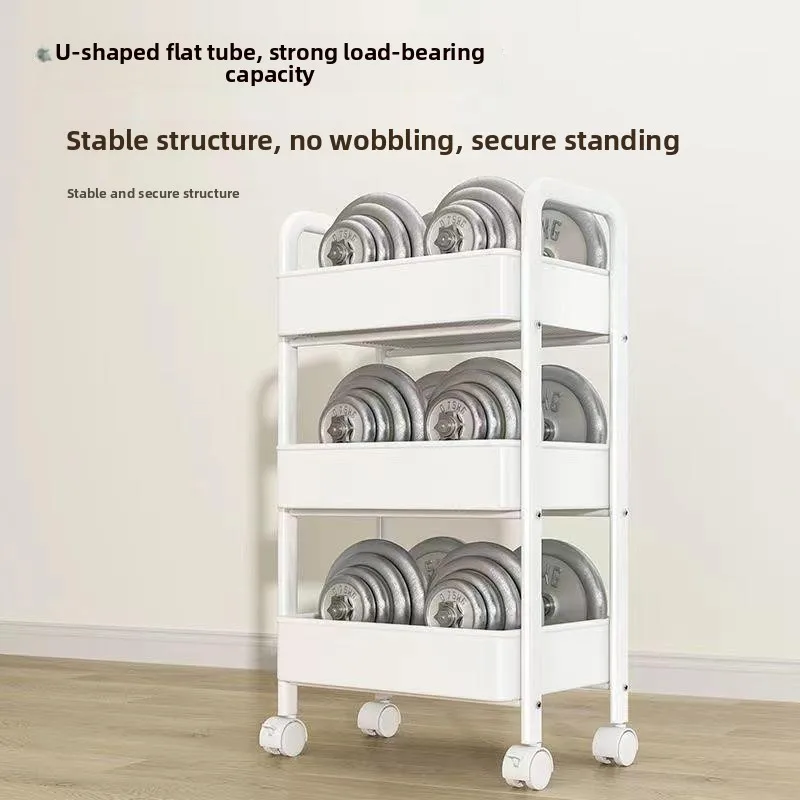 Multi-Layer Storage Rack Mobile Kitchen Bathroom Bedroom Snack Organizer Stand Plastic Floor Mounted Kitchen Storage Shelf