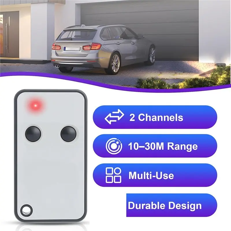 B14C Remote Control Set Of 2 For Roger E80 TX52R 2 Channels 433.92Mhz Mhz For Gate And Garage Replacement Remote Control