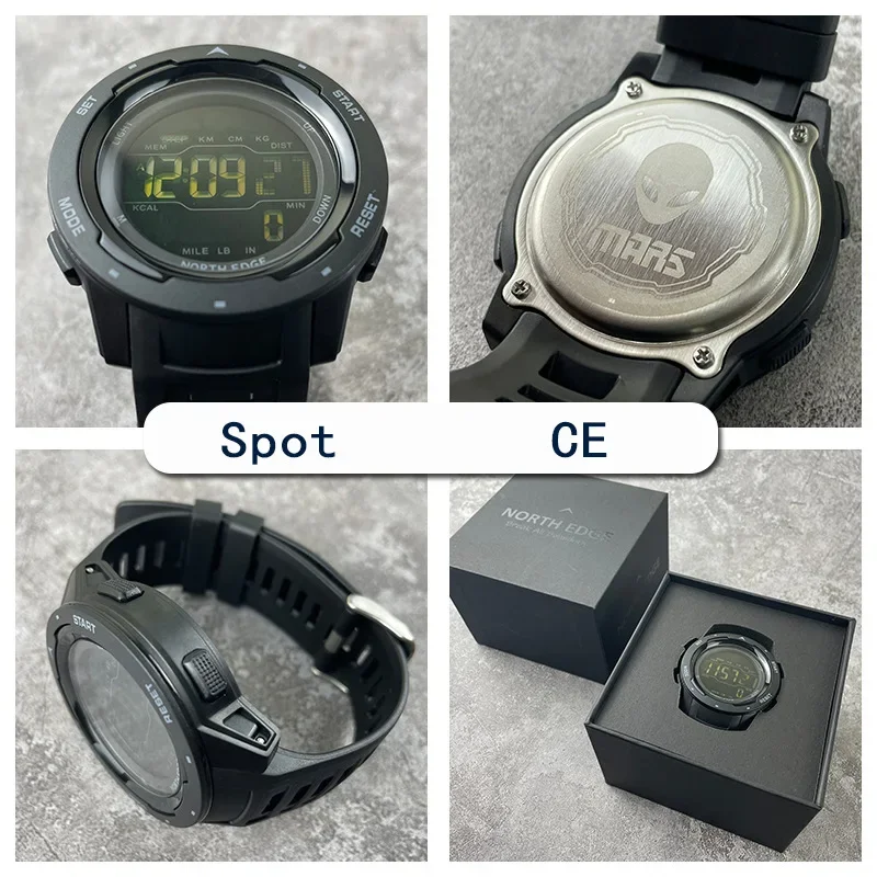 

Лидер продаж, мужские цифровые часы NORTH EDGE, спортивные мужские часы с шагомером и калорий