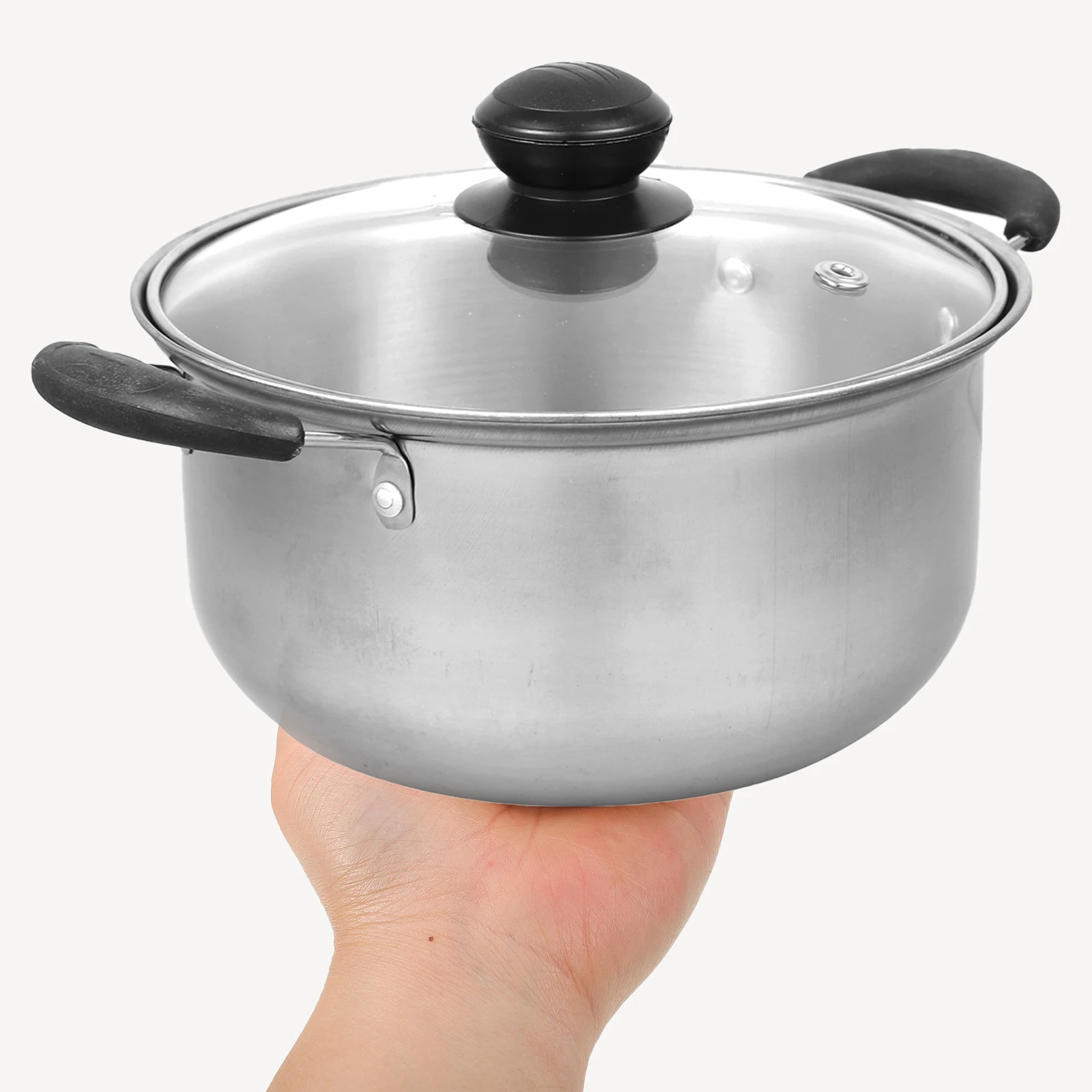 

1Pcs Stainless Steel Milk Pot Premium Polished Soup Cooker for Noodles Hot Pot Cooking Household Kitchen Use Multifunctional