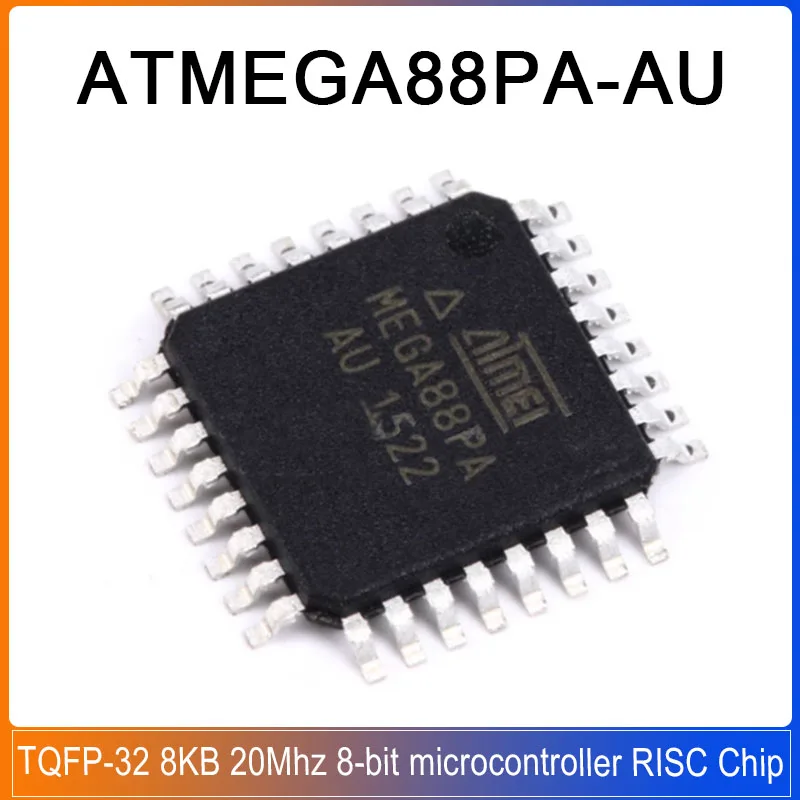 5-20PCS ATMEGA88PA-AU TQFP-32 ATMEGA88PA ATMEGA88 ATMEGA 8KB 20Mhz Low-power CMOS 8-bit microcontroller enhanced RISC Chip