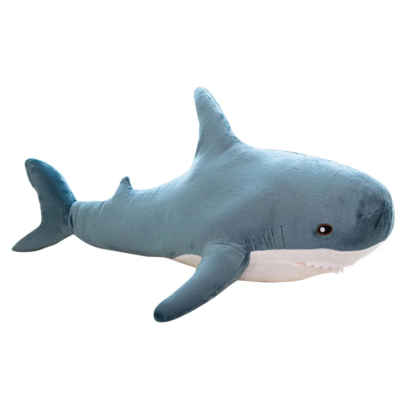 45-100CM Kawaii Stuffed Shark Plush Toy Big Size Appease Shark Pillow Dolls Bed Cushion for Kids Baby Birthday Xmas Gifts