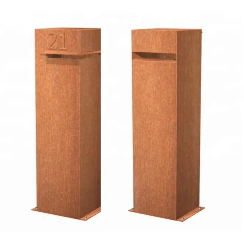 Rustic Corten Steel Mail Box Letterbox