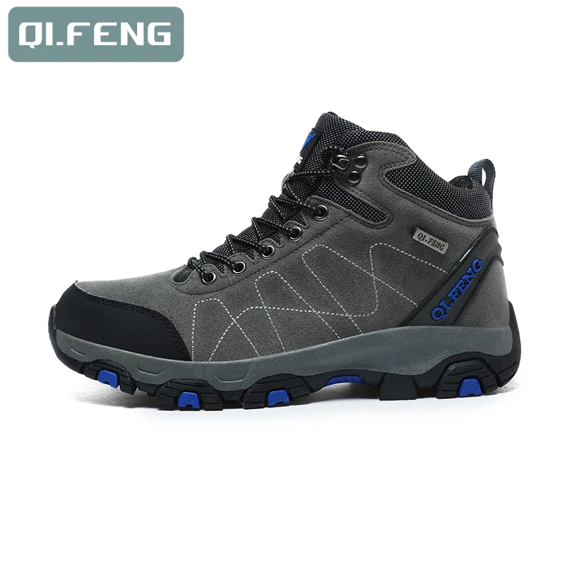 Mens High Top Hiking Boots Advanced Non-Slip Sneakers Comfortable Footwear for All-Terrain Adventures Climbing Hunting Trekking