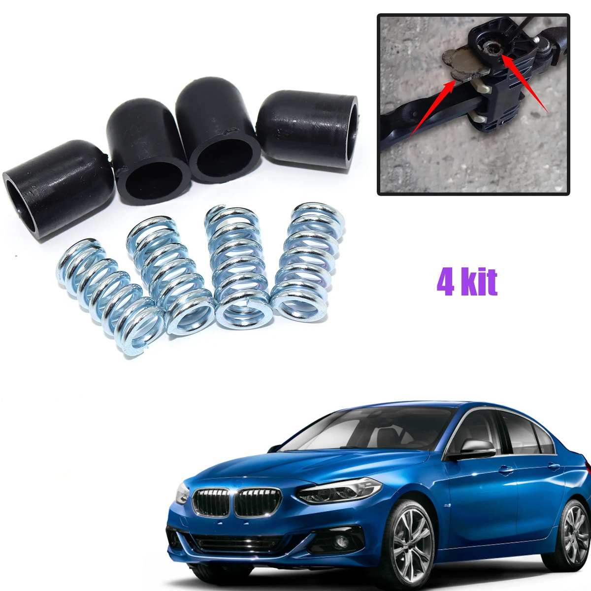 4kit For 2 Car Door Check Strap Limiter Repair Kit Stopper Damping Spring For BMW 1 3 5 series F20 F30 GRAN TURISMO F34 F80 F07