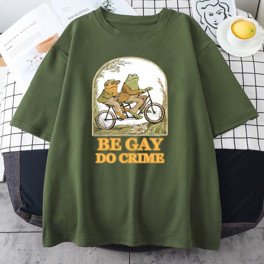 Be Gay Do Crime Fashion Print Men T Shirts Fashionable Crewneck Tshirts Simplicity Loose T-shirt Cool Breathable Man Top