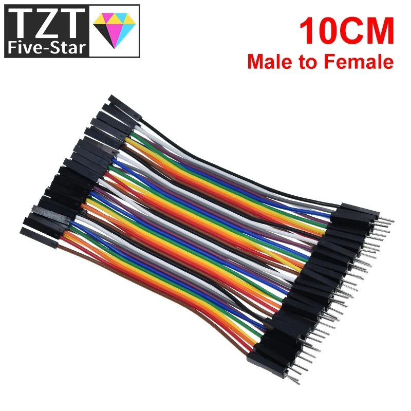 TZT 400 pz Jumper Wire dupont cavo linea 3P-3P 2.54mm Maschio a Maschio, Maschio a Femmina, Femmina a Femmina 10 cm Per arduino