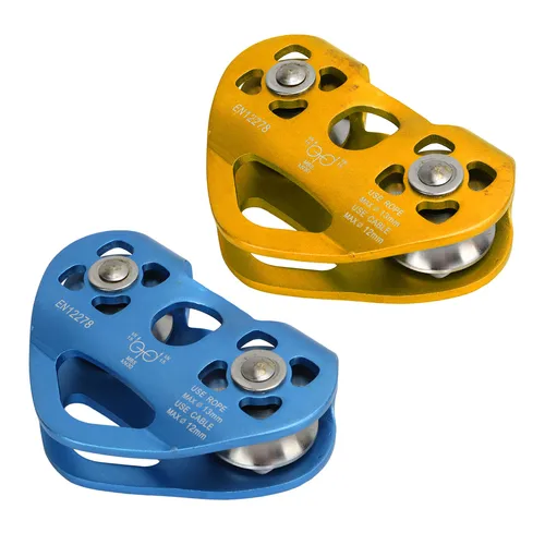 Imagen 1 del producto Polea doble de escalada con cremallera, polea de transporte aéreo en forma de corazón para viaja escénica, polea de escalada doble