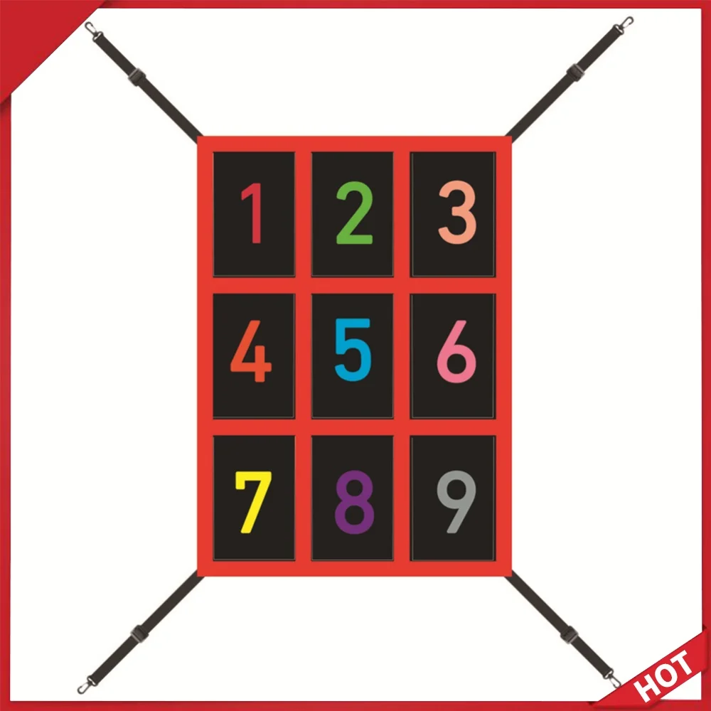 9-Section Numbered Strike Zone Trainer (No Net) Adjustable Strike Zone Target Pitching Target for Baseball & Softball