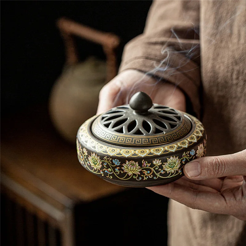 

AT16 керамический держатель для курильницы, катушки, палочки для благовоний, домашний декор, чайная комната, йога, настольные украшения