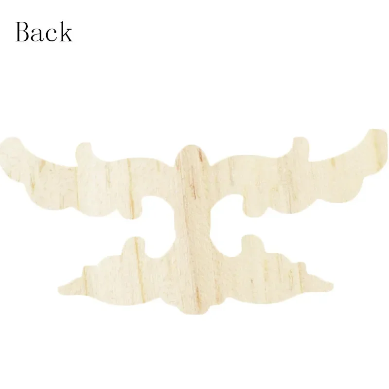 27-30cm Wood Applique Furniture Decoration Wood Decal Unpainted Onlay Flower Long Wooden Walls Home Decoration Window Decoration