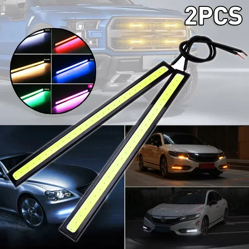 LED Car COB Daytime Running Lights Strip SuperBright Low Cosumption Auto DRL Fog Driving Lamp DRL Atmosphere Lamp Waterproof 12V