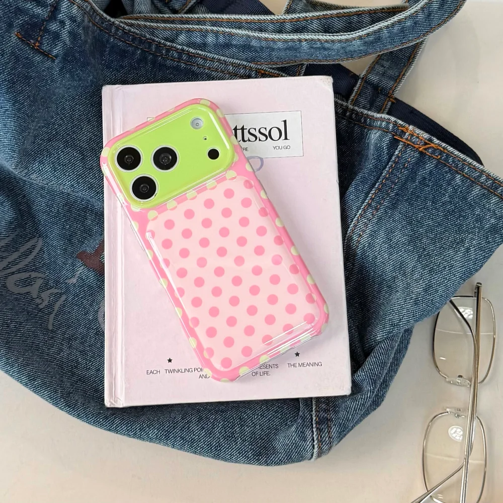Korea Schattig Kleurrijk Polka - Phone Cases Korea recensie en prijs