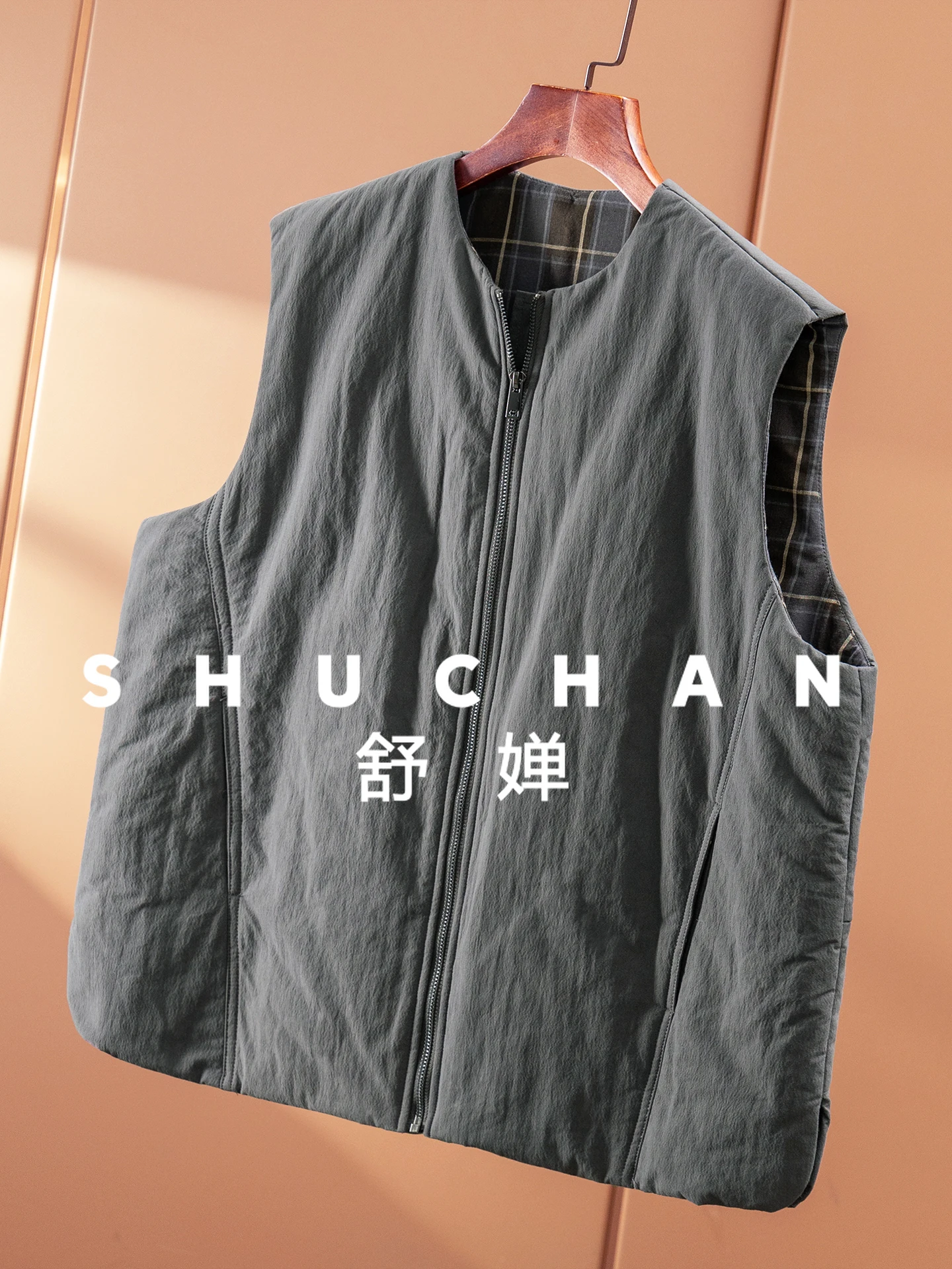 Simple and High-quality Cabinet, Round Neck Cotton Clothes, Vest Jacket, Women's 60E0  Vest Women
