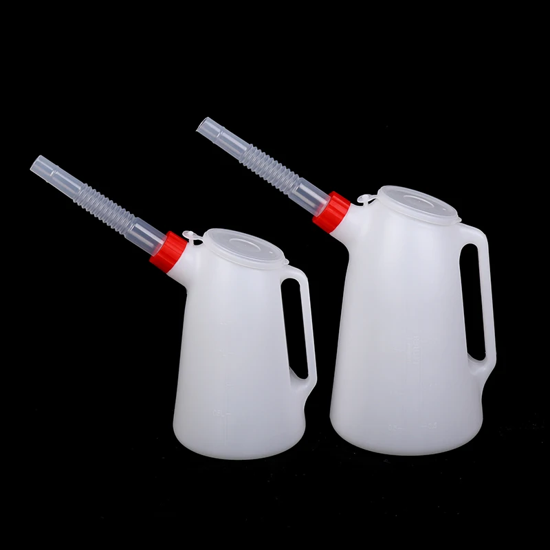 1.2L/2L/3L/5L إبريق قياس الزيت علبة البنزين خزان الوقود مع صب مرنة لحاوية قياس زيت المرآب للسيارات