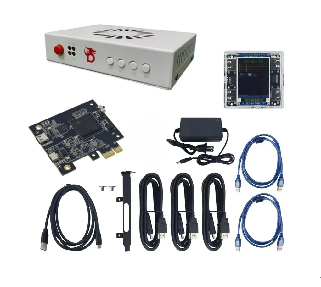 حزمة DMA بطاقة DMA 75T بطاقة اللوحة + جهاز DICHEN 6th Fusion HDMI FUSER + KMBOX NET الكل في واحد طقم أدوات DMA مجموعة تراكب الفيديو