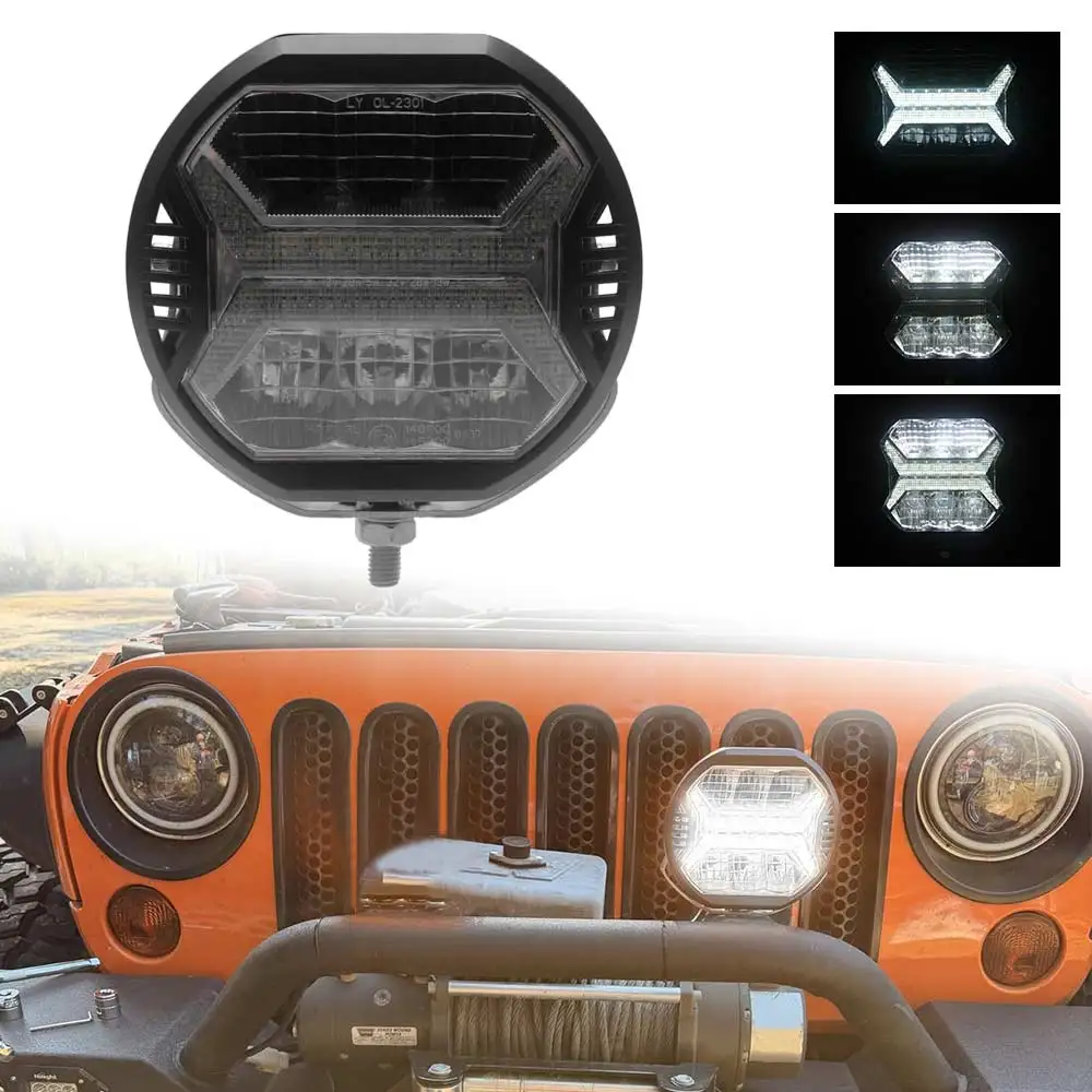 Drl Spotlight Work Lights With Jeeps 4X4 Atv Suv Car Engineering Vehicle Tractors Boat And So On With Screws Holder Fitting Set