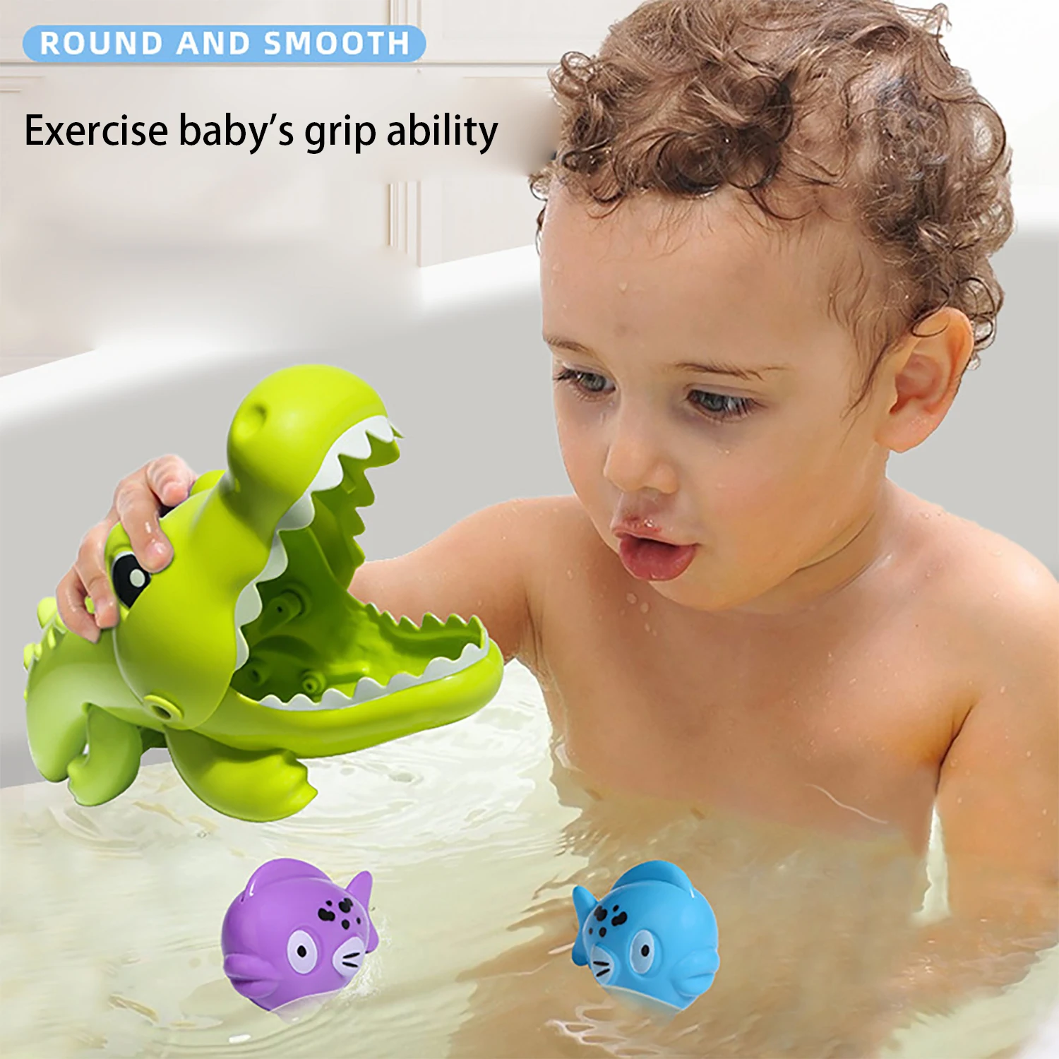 Children\'s Bathroom Bathing and Water Playing Toys Big Crocodile Eating Small Fish Game New and Unique Summer Playing with Water