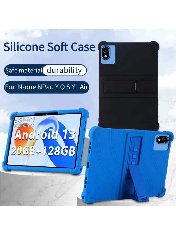 Dla N-one NPad Y Q S Y1 Air Case 10,1 cala Miękki tablet PC Silikonowa, odporna na wstrząsy obudowa Miękka silikonowa obudowa ochronna na stojak — zdjęcie 2