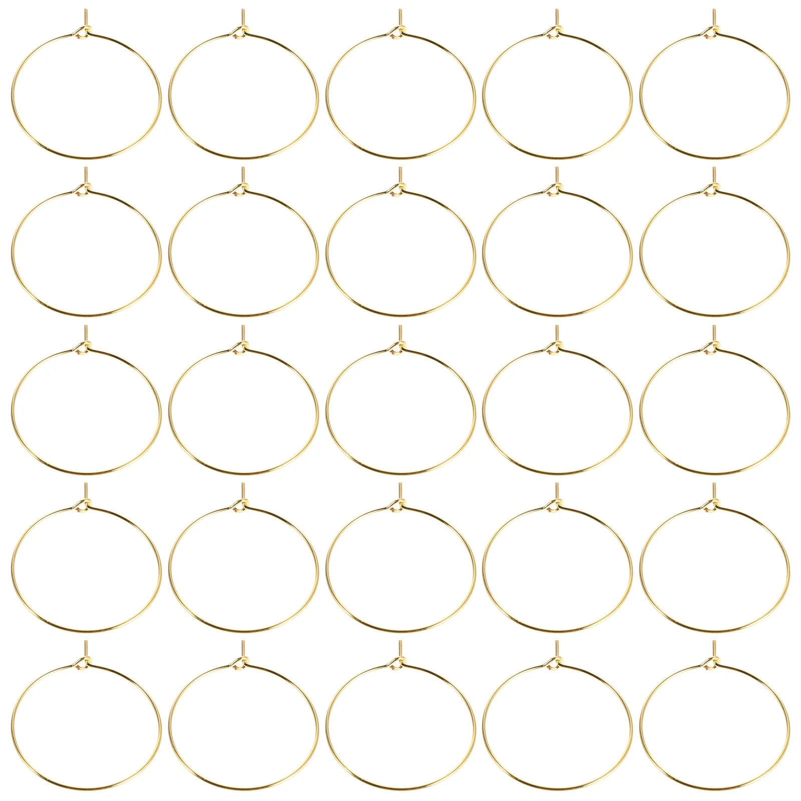 

200Pcs Reusable Metal Wine Glass Charms Gold Finish Replaceable Cup Identifiers Wedding Drink Markers Party Glass Tags