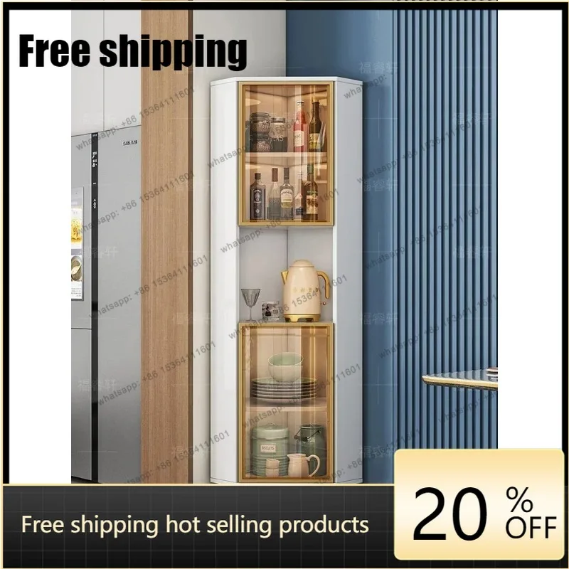 jj5  Best Seller Yj9 Living Room Wall Display Cabinet Multi-functional Shelf Simple Storage Cabinet Solid Wood High Cabinet