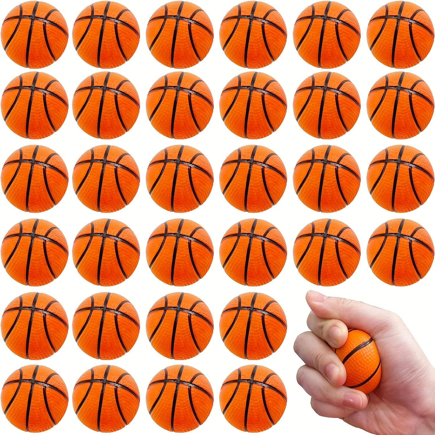 Mini balles anti-Stress de basket-ball en vrac, 5/10 pièces, cadeaux de fête, décoration pour adultes, jouet de décompression, sport scolaire