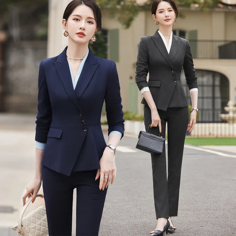 Suit Women's New Design Sense High-End Business Wear Formal Wear Beautician Jewelry Store Hotel Front Stage Work Wear Clothes