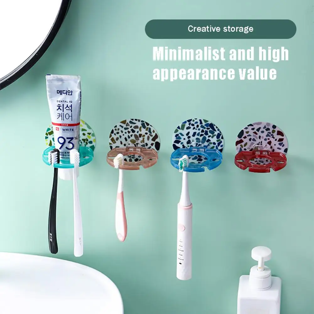 1/2/3PCS Porous Toothbrush Holder Waterproof Toothpaste Rack Multifunctional Durable Bathroom Accessories