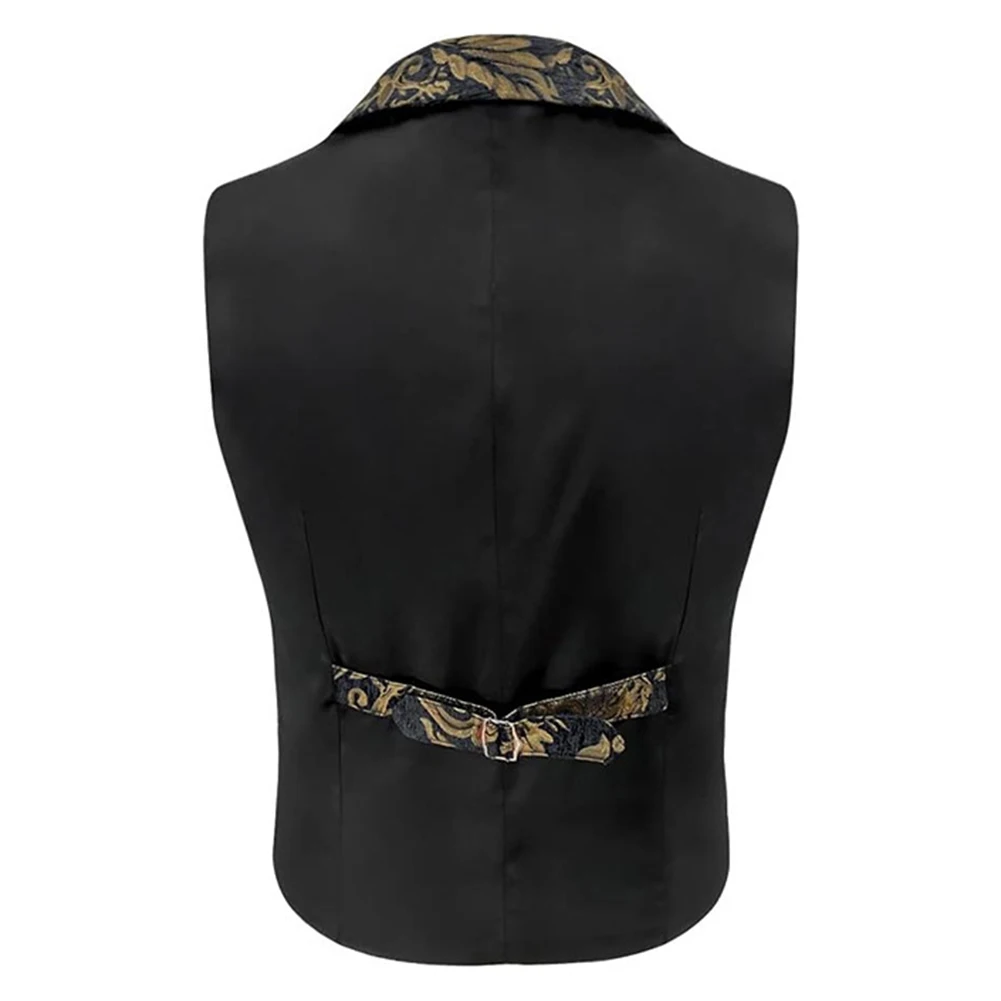 Colete Cosplay Vitoriano para Homens, Colete Gótico Formal, Steampunk, Padrão Decorativo, Casamento, Terno de Negócios