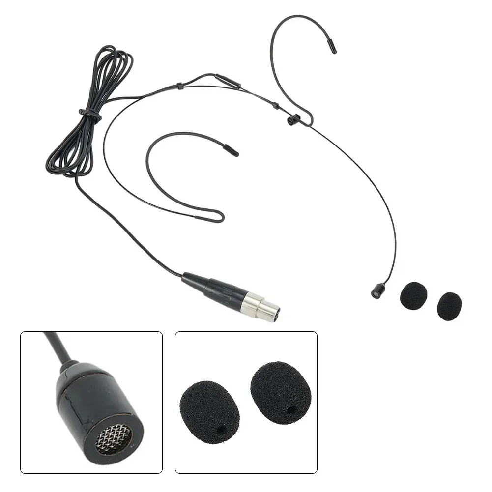 Dvojí earhook náhlavní mikrofon mini XLR 4 špendlík konektor headworn náhlavní mikrofon pro SHURE bezdrátový systém