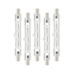 R7S Halogen Linear Lamp, Building Dimmable Lamp, Landscape Lighting, Work, 5 Pack, 78mm, 300W, 230V